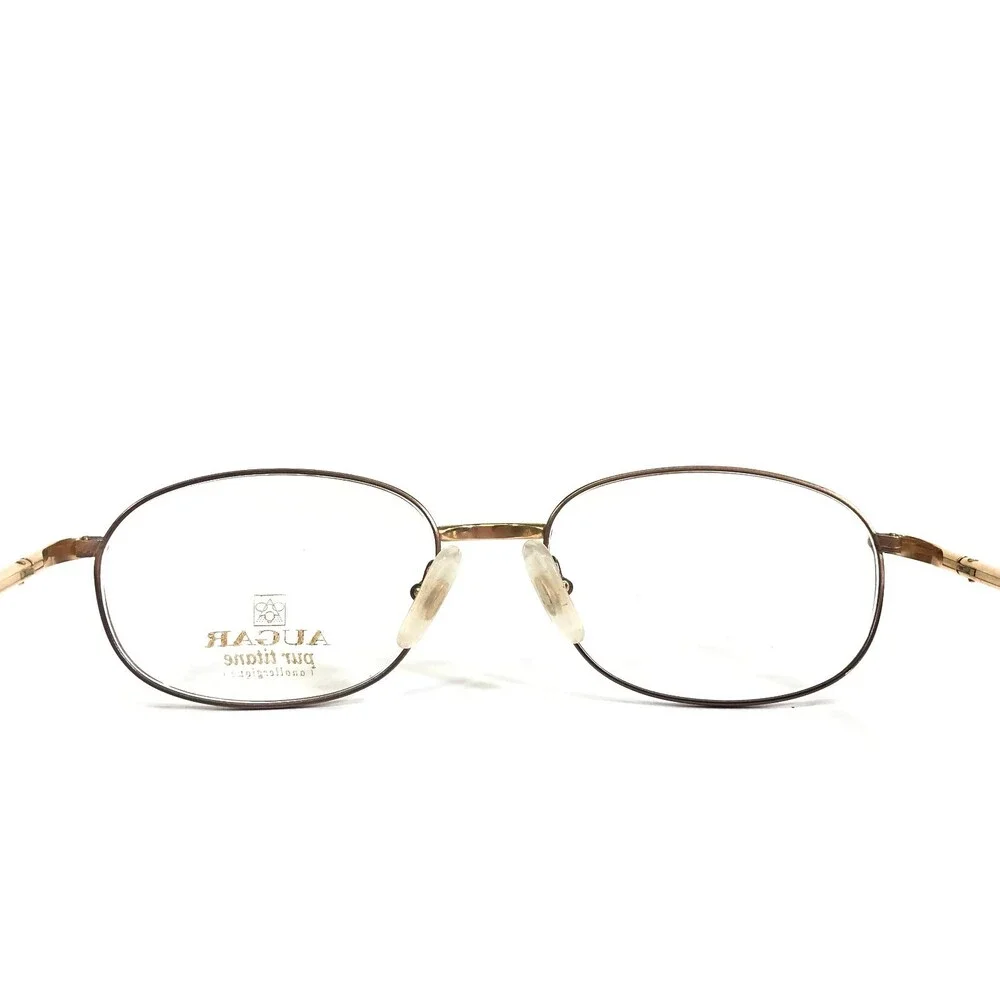 Augar Eyeglasses Frames HT51 CHAMPAGNE Brown Gold 22KT GP Gold Plated 52-19-140